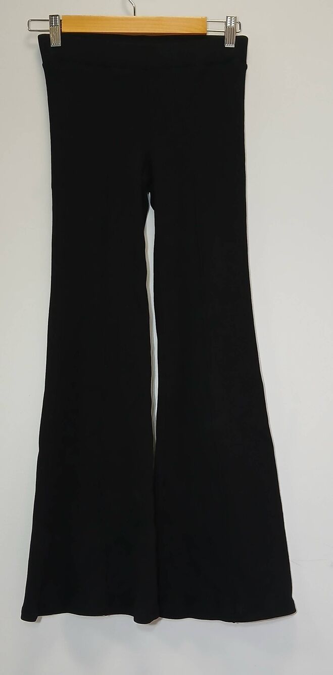 Donni usa womens xsmall thick modal cotton black sturdy flare leg pants stretch